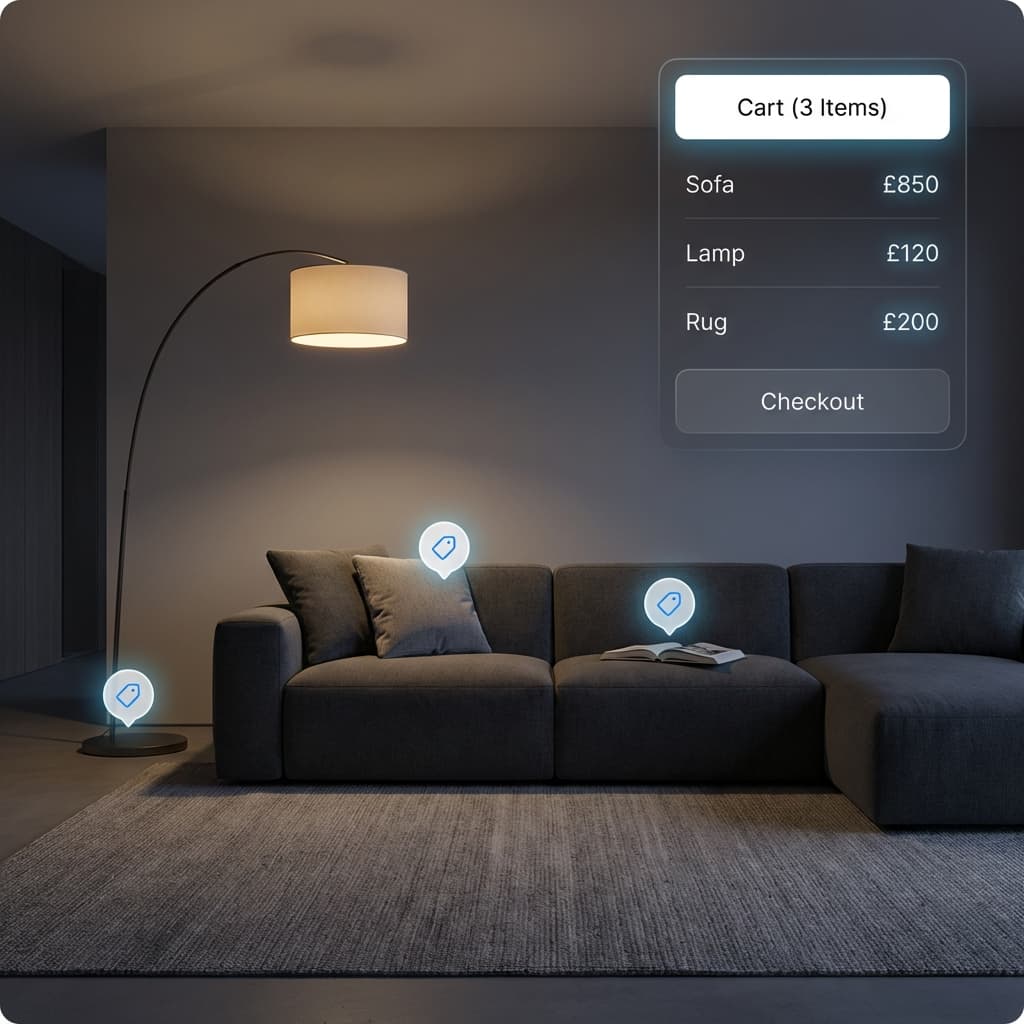 Shoppable room interface